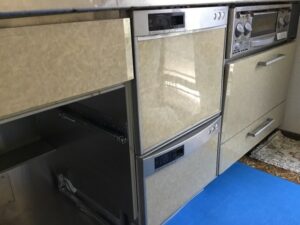 広島キッチン取付け隊　スライドオープン食洗機の取替　施工前